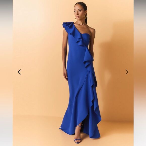 Chiara Boni La Petite Robe
Kafu One-Shoulder Ruffle Gown - Picture 1 of 8